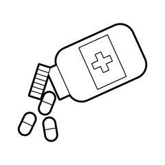 bottle drug isolated icon vector illustration design