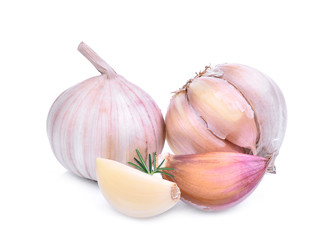 garlic tropical herb isolated on white background