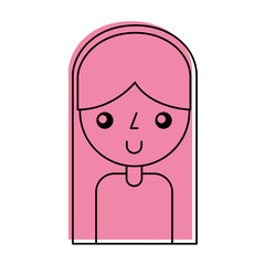 cute woman avatar character vector illustration design