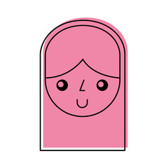 cute woman avatar character vector illustration design