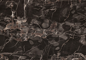 Black marble natural pattern for background, granite texture