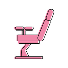 Gynecological chair isolated icon vector illustration design