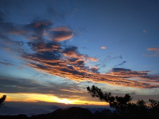 The sunrise of Mount Huangshan
