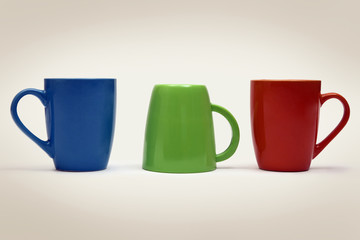 Colourful mugs 