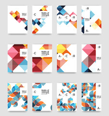 Fototapeta premium Set of brochure cover background, a4 template