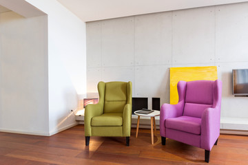 Interior of a modern hotel room
