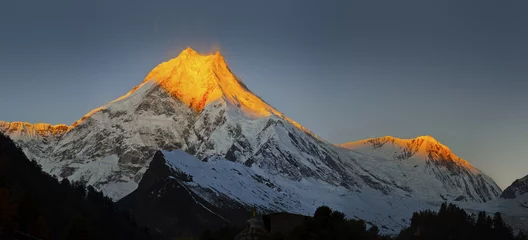 Foto op Plexiglas Annapurna zonsopgang boven manaslu