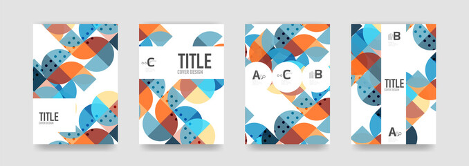 Set of brochure cover background, a4 template