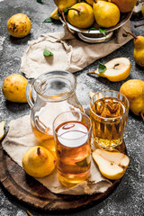 The fresh juice of pears.