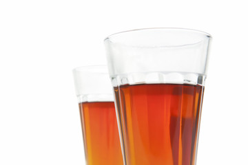 Close-up of tea in glasses