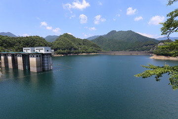 Naklejka premium バス釣りのメッカ 池原ダム