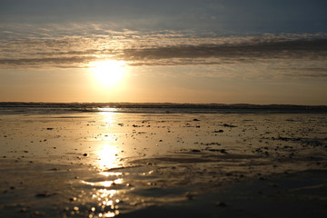 coucher de soleil sur la mer