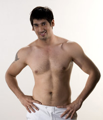 Fototapeta premium Man without a shirt posing 