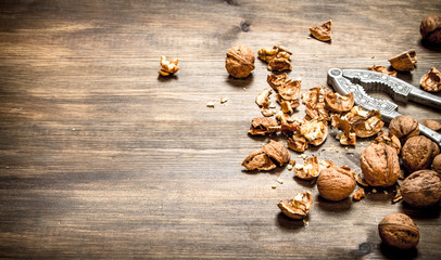 Shelled walnuts.