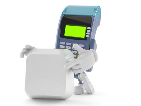 Credit card reader character with blank keyboard key