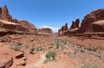 Park Avenue in Arches National Park. Utah. USA