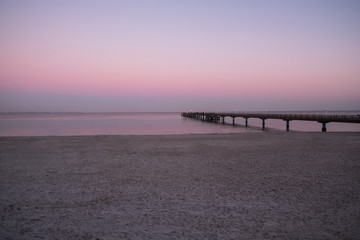 Obraz premium Sunset over the baltic sea costline