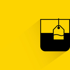 tea cup on yellow background