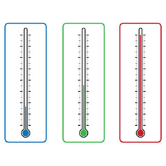 thermometers on white background vector illustration
