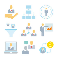 business management, office and finance icons