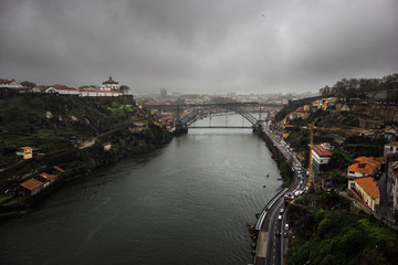 Obraz premium Porto. View of the city. Fog.