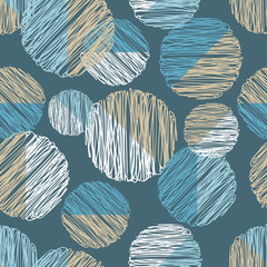 Polka dot seamless pattern. Scribble texture. Textile rapport. - 167331164