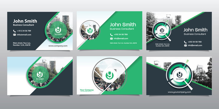 City Background Business Card Design Template Set. Can be adapt to Brochure, Annual Report, Magazine,Poster, Corporate Presentation, Portfolio, Flyer, Website