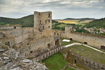 Fototapeta na wymiar Velhartice castle in the beautiful country of Sumava in the Czech Republic