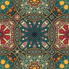 Seamless pattern. Vintage decorative elements. Hand drawn background. Islam, Arabic, Indian, ottoman motifs. Perfect for printing on fabric or paper.