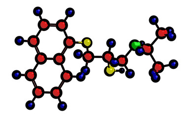 Molecular structure of propranolol