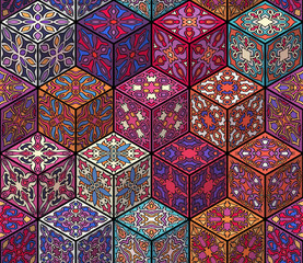 Seamless pattern. Vintage decorative elements. Hand drawn background. Islam, Arabic, Indian, ottoman motifs. Perfect for printing on fabric or paper.