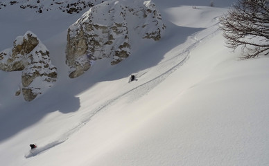 ski de poudreuse Courmayeur