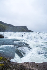 Fototapeta na wymiar Gullfoss waterfall located in the canyon of Hvita river, Iceland