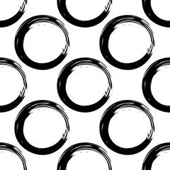 Black Stains seamless pattern. Isolated on white background. Vector illustration. Textile rapport.