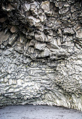 Reynisfjara shore near the village Vik, atlantic ocean, Iceland