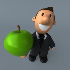 Cartoon businessman - 3D Illustration