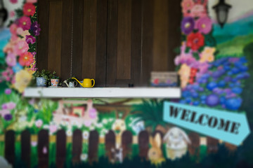 Mini storage box in outdoor garden