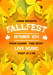 Obraz premium Autumn harvest festival fall season banner design