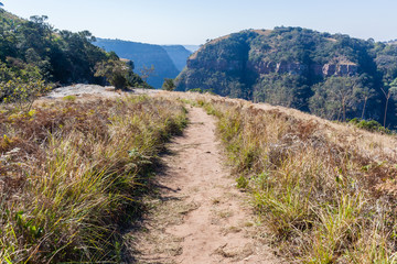 Hiking Path Cliffs Valley Landscape