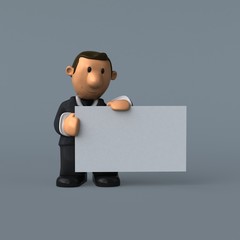Cartoon businessman - 3D Illustration