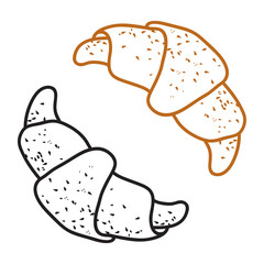 Illustration of croissant.