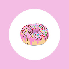 Donuts with pink caramel