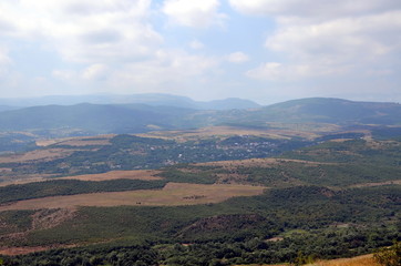 Naklejka premium Beautiful landscape of Caucasian mountains, Dagestan, Russia