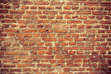 Naklejka premium Old red brick wall textures and backgrounds