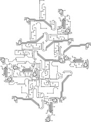 Circuit board background. Vector