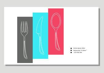Business card on food