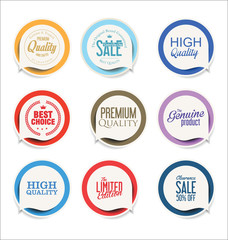 Abstract modern vector sticker collection