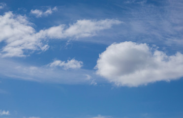 Naklejka na ściany i meble Cloudy blue sky, background