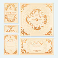 Set of wedding cards
