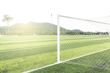 Fototapeta premium Mesh football goal.